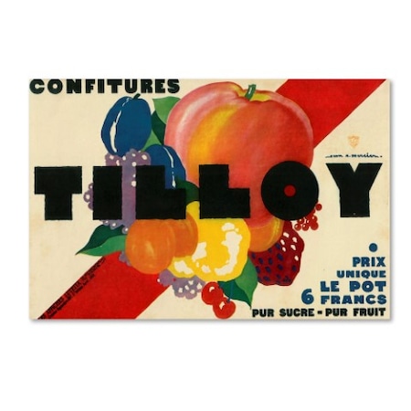 Vintage Apple Collection 'Tilloy Confitures' Canvas Art,16x24